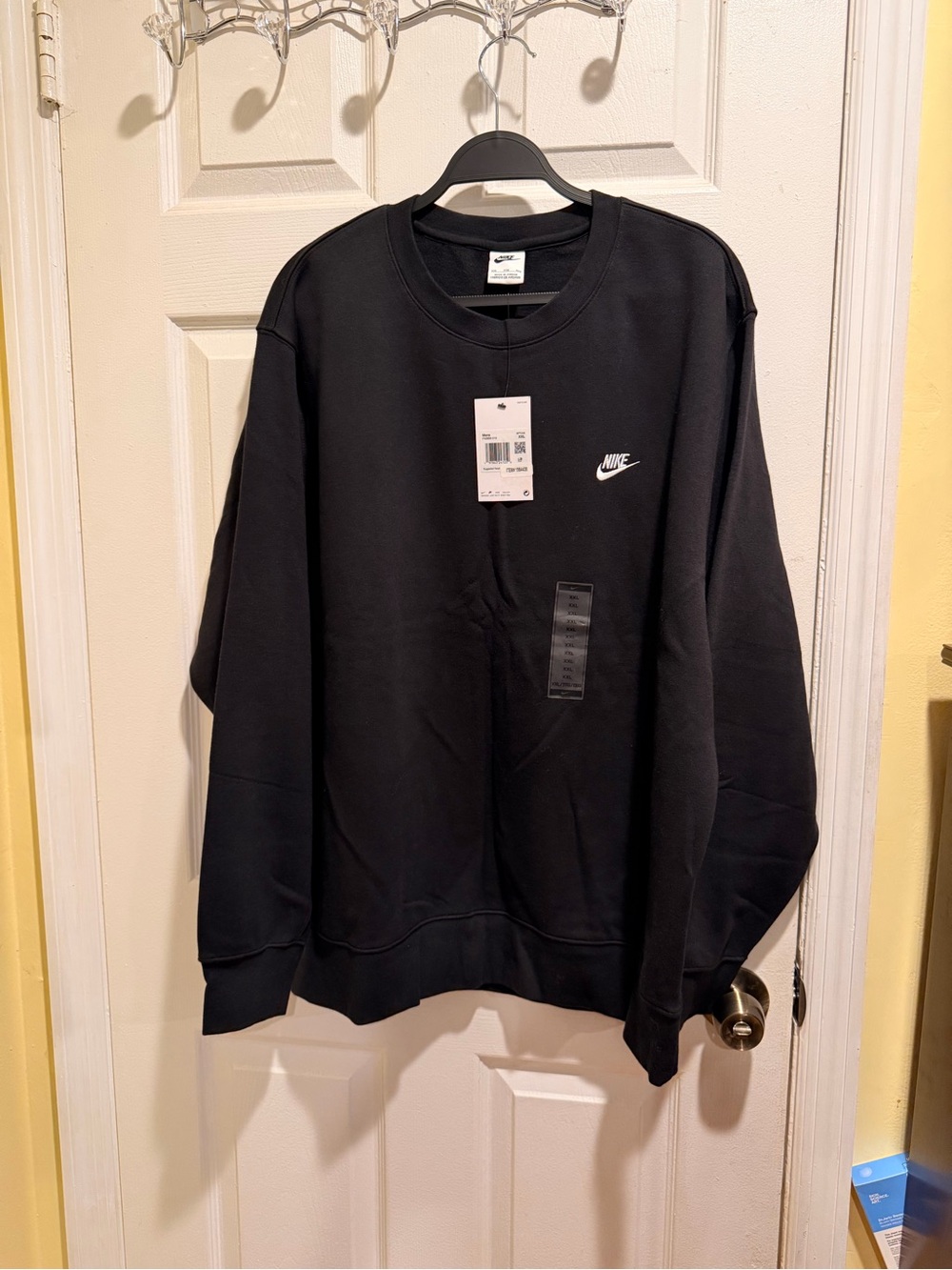 Nike Black Crewneck Sweatshirt with White Swoosh